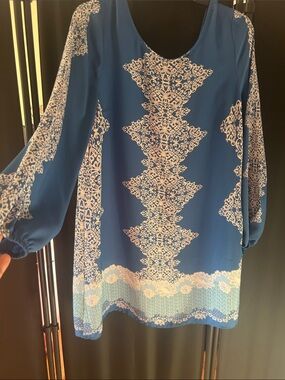 Charlotte Russe Blue and White Mini Dress